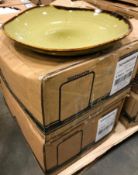 2 CASE OF DUDSON HARVEST GREEN WOBBLY BOWL 11 3/8" - 6/CASE, MADE IN ENGLAND