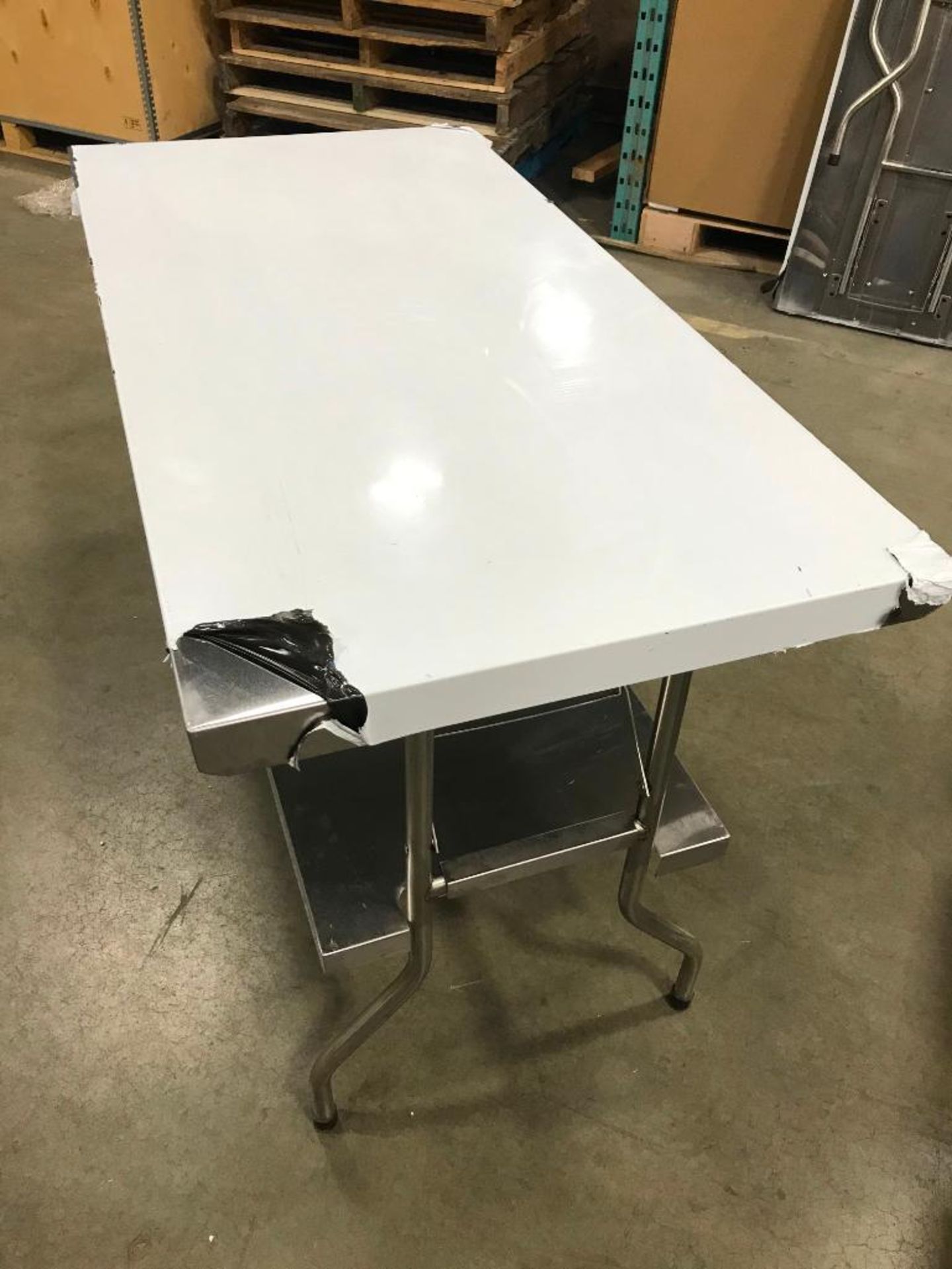 48" X 24" STAINLESS STEEL FOLDING TABLE - Image 4 of 7