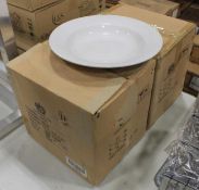 2 CASES OF 11 5/8" RIMMED PASTA / SOUP DISHES, JOHNSON ROSE 90009, CASE OF 12 - NEW