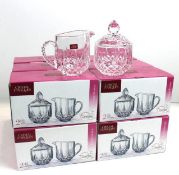 CRISTAL D'ARQUES LONGCHAMP SUGAR & CREAMER SET - LOT OF 12 SETS - NEW