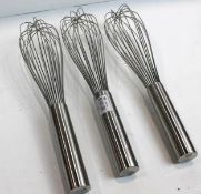 14" WIRE WHISKS - LOT OF 3 - JOHNSON ROSE 37714 - NEW