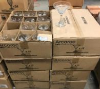 8 CASES OF 7OZ/207ML ESSENCE MARGARITA GLASSES, ARCOROC FG437 - 12 PER CASE - NEW