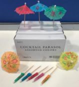 4 BOXES OF COCKTAIL PARASOL, JOHNSON ROSE 4601 - NEW