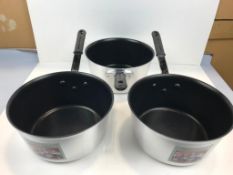 4.75QT HEAVY DUTY COATED ALUMINUM SAUCE POT POLARWARE, - LOT OF 3 - 804CP - NEW