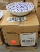 DUDSON MOSAIC BLUE CHEF'S BOWL 6.5" - 24/CASE, MADE IN ENGLAND