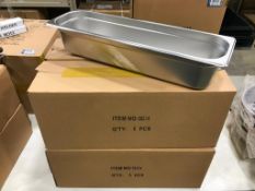 CASE OF 1/2 SIZE LONG 4" DEEP STAINLESS STEEL INSERT, JOHNSON ROSE 58214 - LOT OF 24 - NEW