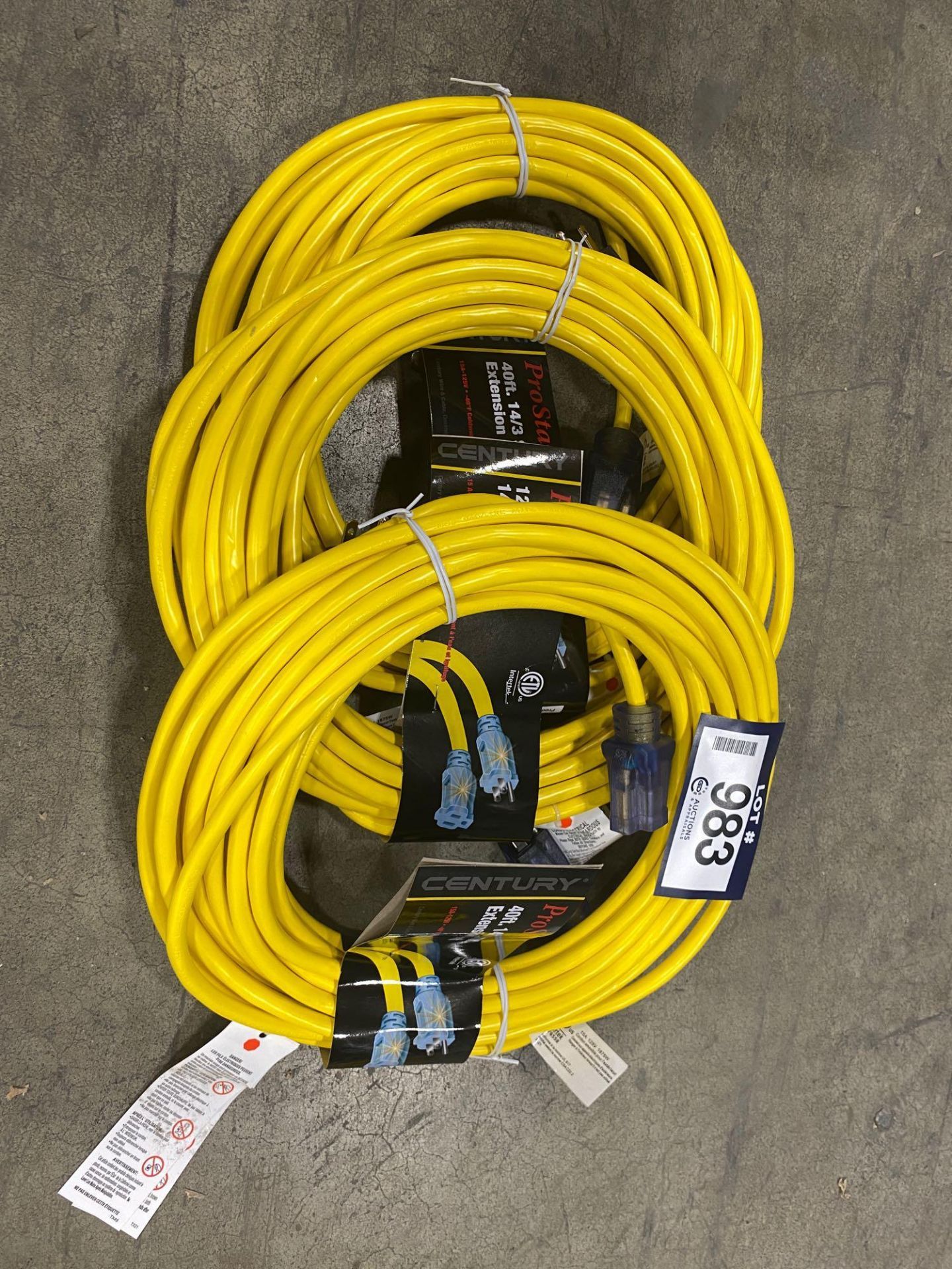 Lot of (3) Century ProStar 40ft. Extension Cords - Image 2 of 2
