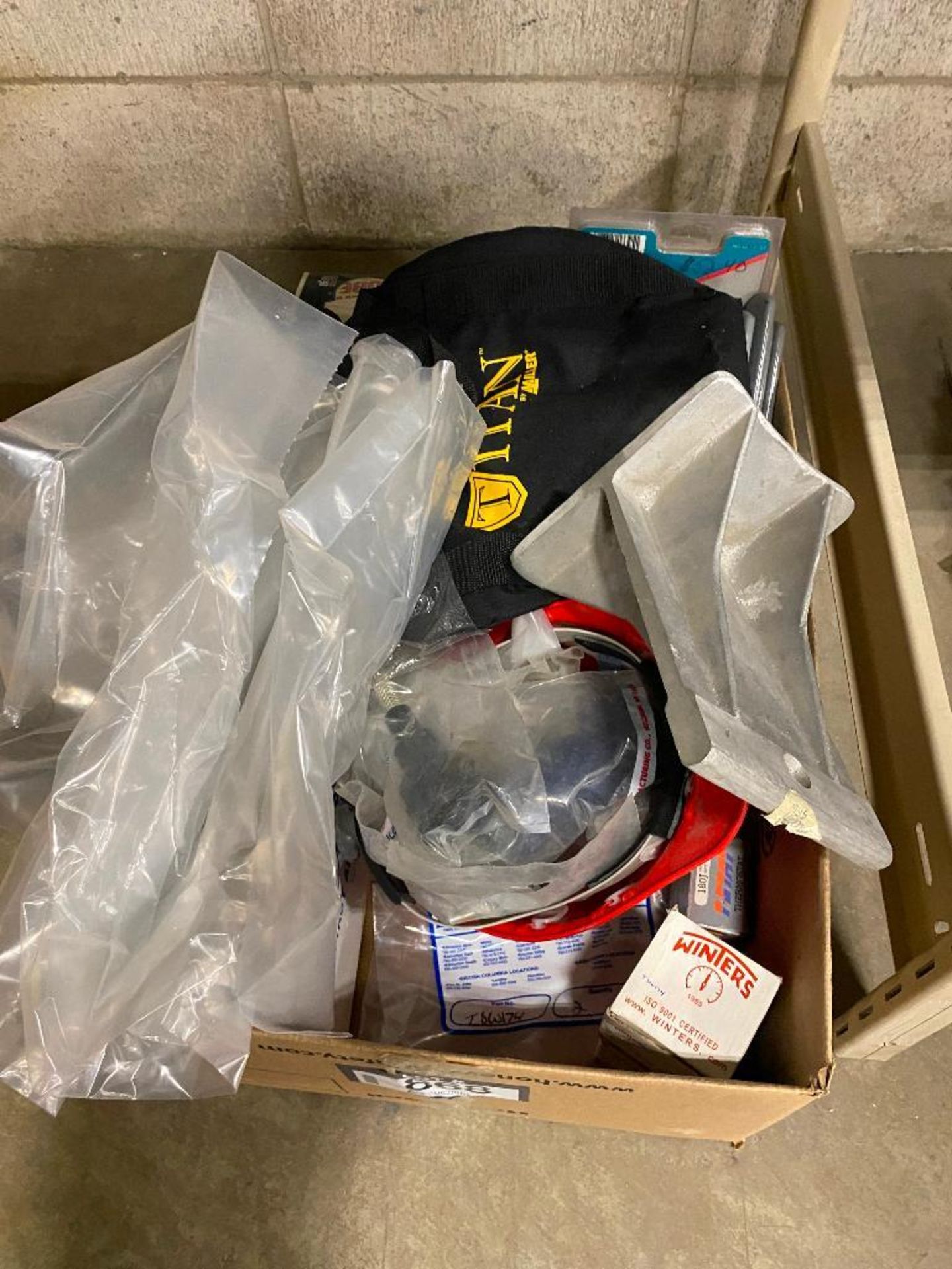 Box of Asst. Hard Hats, Engine Treatment, Batter Charger, etc. - Image 3 of 3