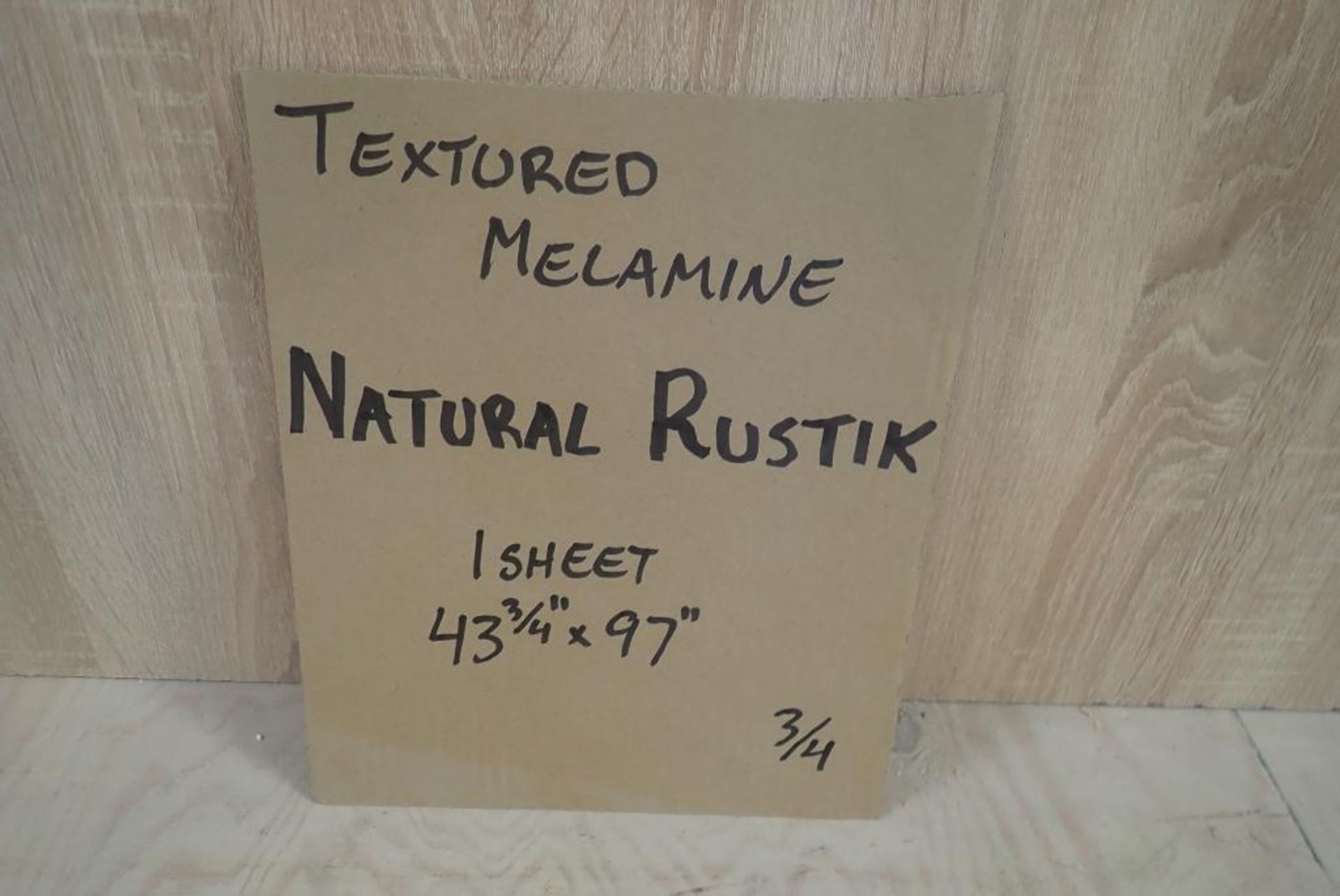 (1) Sheet 43 3/4x97x3/4 Natural Rustik Textured Melamine. - Image 2 of 2