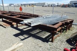 Lot of 3 Shop Built Approx. 30' Steel Frames, Aluminum Cable Tray, etc.