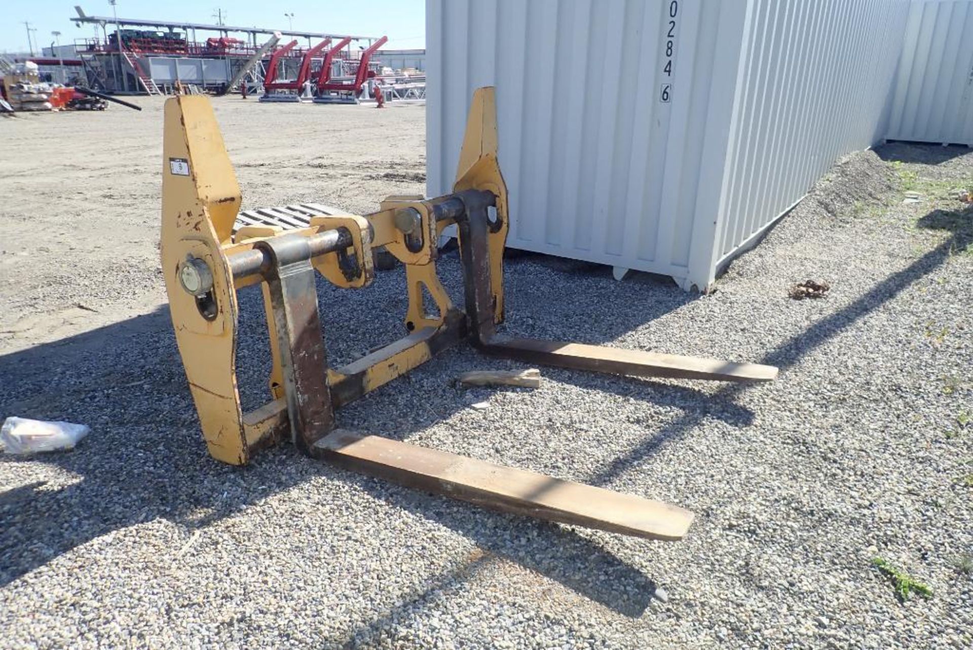 JD Worksite Pro QA 60" Pallet Forks Attachment for JD 644K Loader. NOTE: REMOVAL AUG 17TH.