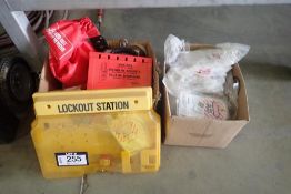 Lot of Lockout Station, Lockout Box, Padlocks, Lockout Tags and Cables.