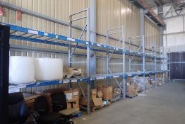 Lot of 6 Sections 9'x42"x12'6" Pallet Racking.