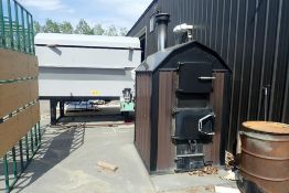 Portage and Main Wood Chip Fired Boiler w/ 2018 Piney Hydromatic 500.7 Wood Chip Hopper.