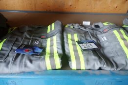 Lot of NFPA 2112 Certified Size 48T and 46T Coveralls-NEW, UNUSED.