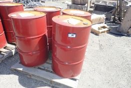 Lot of 4 Mobil DTE 10 Excel 46 Hydraulic Oil 45gal Drums- 2 FULL, 2 EMPTY.