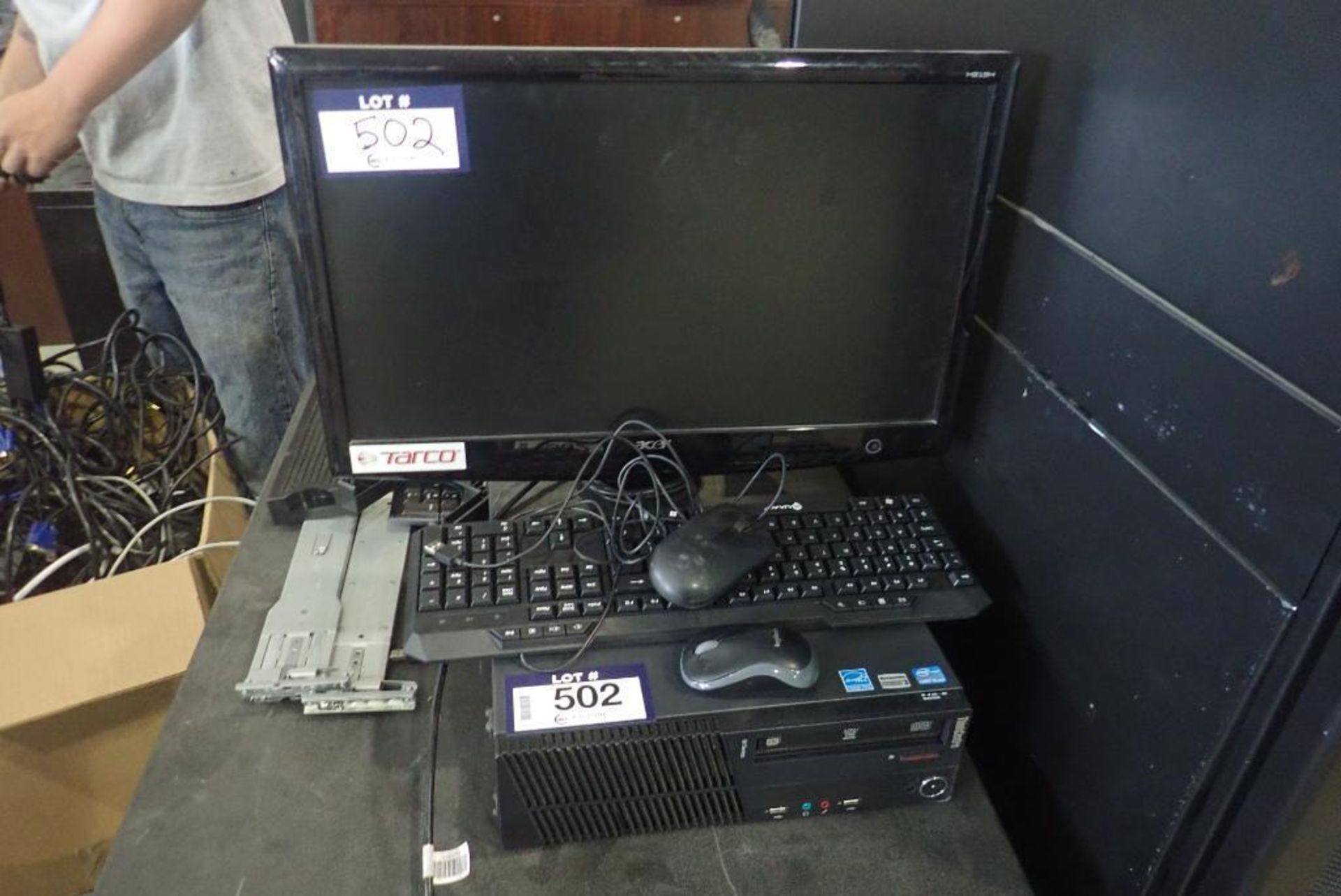 Lenovo Thinkcenter M Series Desktop Computer w/ Acer Flatscreen Monitor, Keyboard and Mouse.