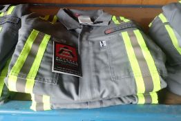 Lot of 3 Pair NFPA 2112 Certified Size 50T Coveralls-NEW, UNUSED.