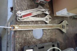 Lot of 10" , (2) 12" and 24" Crescent Wrenches.