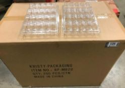 CASE OF 200 HIGH QUALITY MACARONS PLASTIC CLEAR CLAMSHELL PACKAGING - 20 MACARONS PER PACKAGE