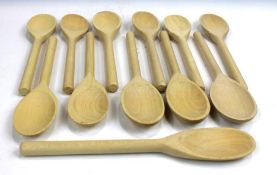 12" WOODEN SPOONS - LOT OF 12 - NEW
