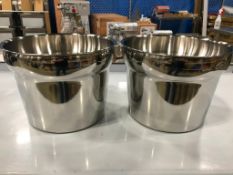 10.5" ROUND STAINLESS STEEL INSERT, ECONOMY 75810 - LOT OF 2 - NEW
