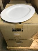 CHEF & SOMMELIER INFINITY BONE CHINA 13" OVAL PLATTERS - LOT OF 24