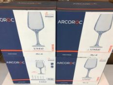 CASE OF ARCOROC C9515 LINEAL 15 OZ. WINE GLASS BY ARC CARDINAL, MADE IN FRANCE - 24/CASE - NEW