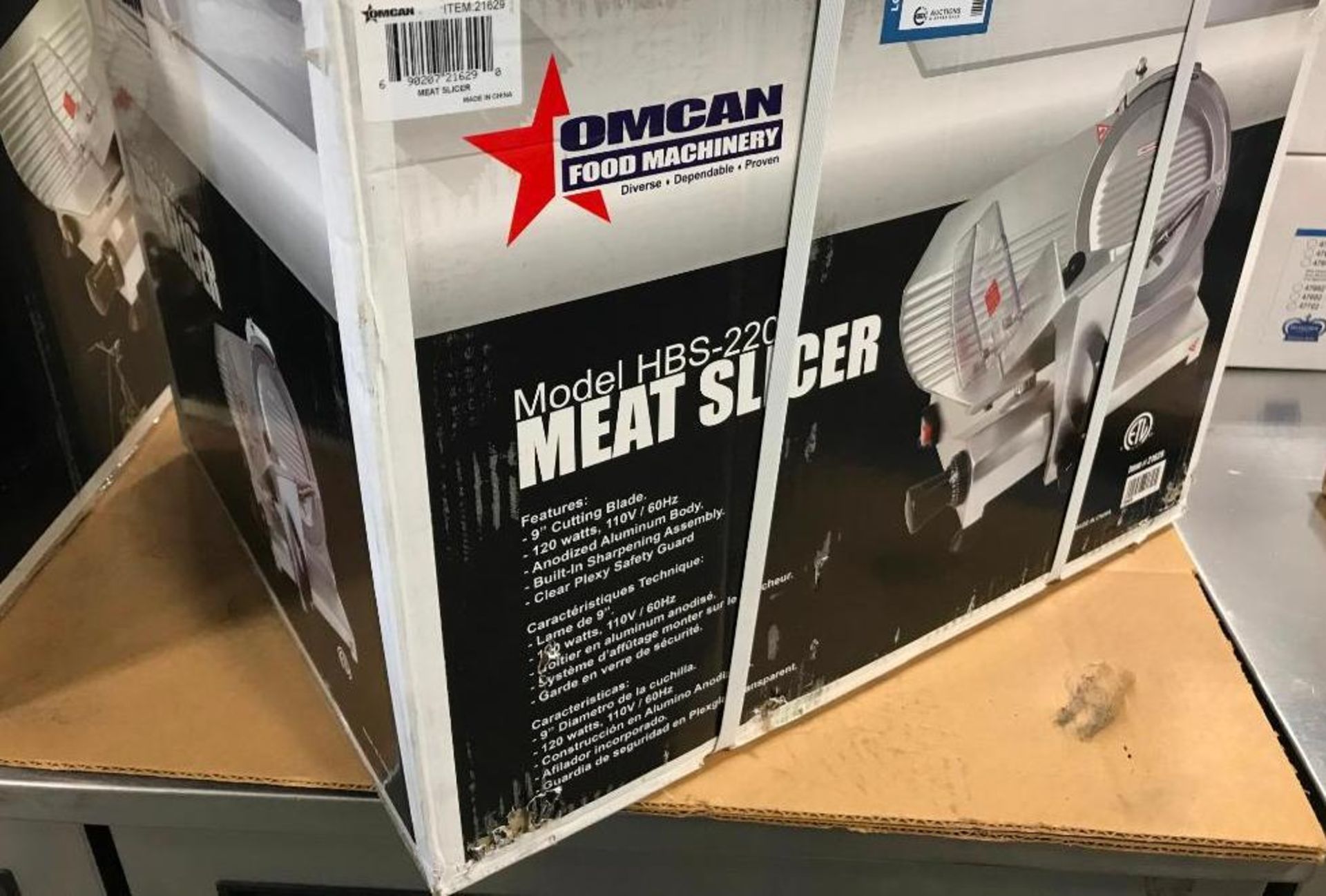 9" MEAT SLICER - OMCAN 21629 - NEW - Image 2 of 3