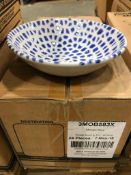 DUDSON MOSAIC BLUE CHEF'S BOWL 6.5" - 24/CASE, MADE IN ENGLAND