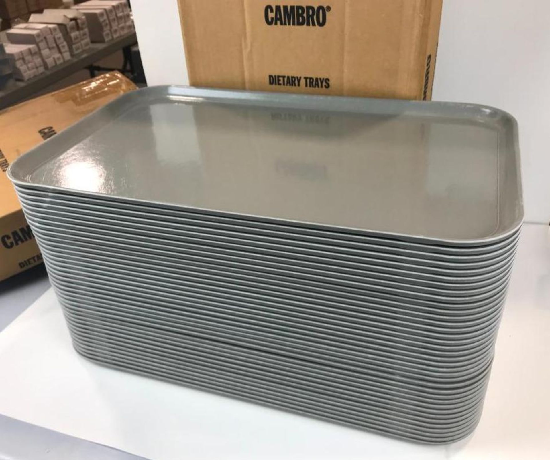 CAMBRO 1220D107 12" x 20" PEARL GRAY DIETARY TRAY - LOT OF 36 - Image 2 of 4