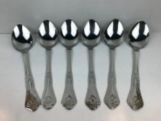 11" STAINLESS STEEL SERVING SPOON - LOT OF 6 - NEW