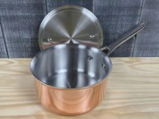PADERNO 1.6QT COPPER CLAD SAUCE PAN - MADE IN CANADA