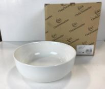 60OZ/1800ML WHITE PORCELAIN BOWLS, ARCOROC "EMBASSY" S0147 - BOX OF 4 - NEW