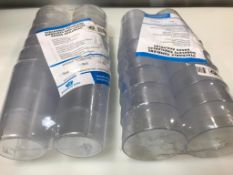 10 OZ PLASTIC STACKABLE CLEAR TUMBLERS - LOT OF 24 - NEW