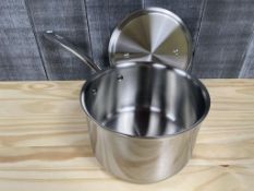 LAGOSTINA COMMERCIAL 3QT STAINLESS SAUCE PAN, INDUCTION READY