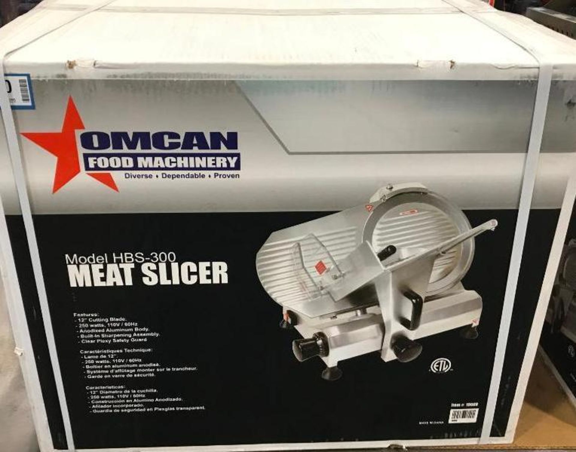 12'' MEAT SLICER - OMCAN 19068 - NEW