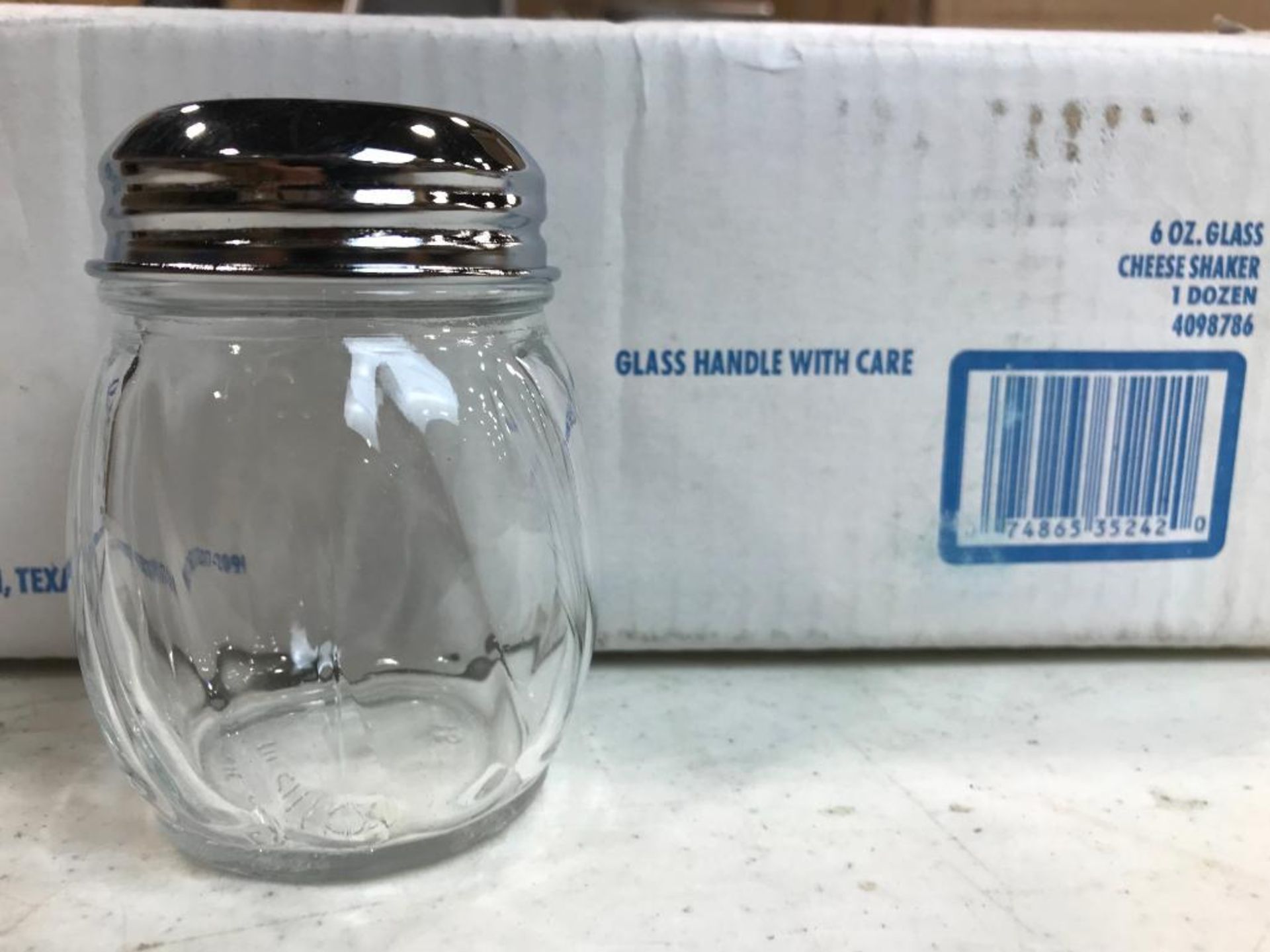6 OZ GLASS CHEESE SHAKERS - CASE OF 12