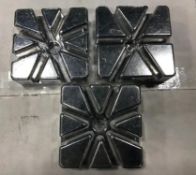 8 WEDGE PUSHER BLOCK & 6 WEDGE PUSHER BLOCK - LOT OF 3 - NEW