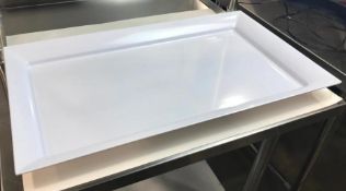 28" X 16" WHITE SICILIANO RECTANGULAR TRAY, ML-242-W