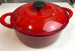 TRAMONTINA 5.5QT ENAMELED CAST IRON DUTCH OVEN WITH LID