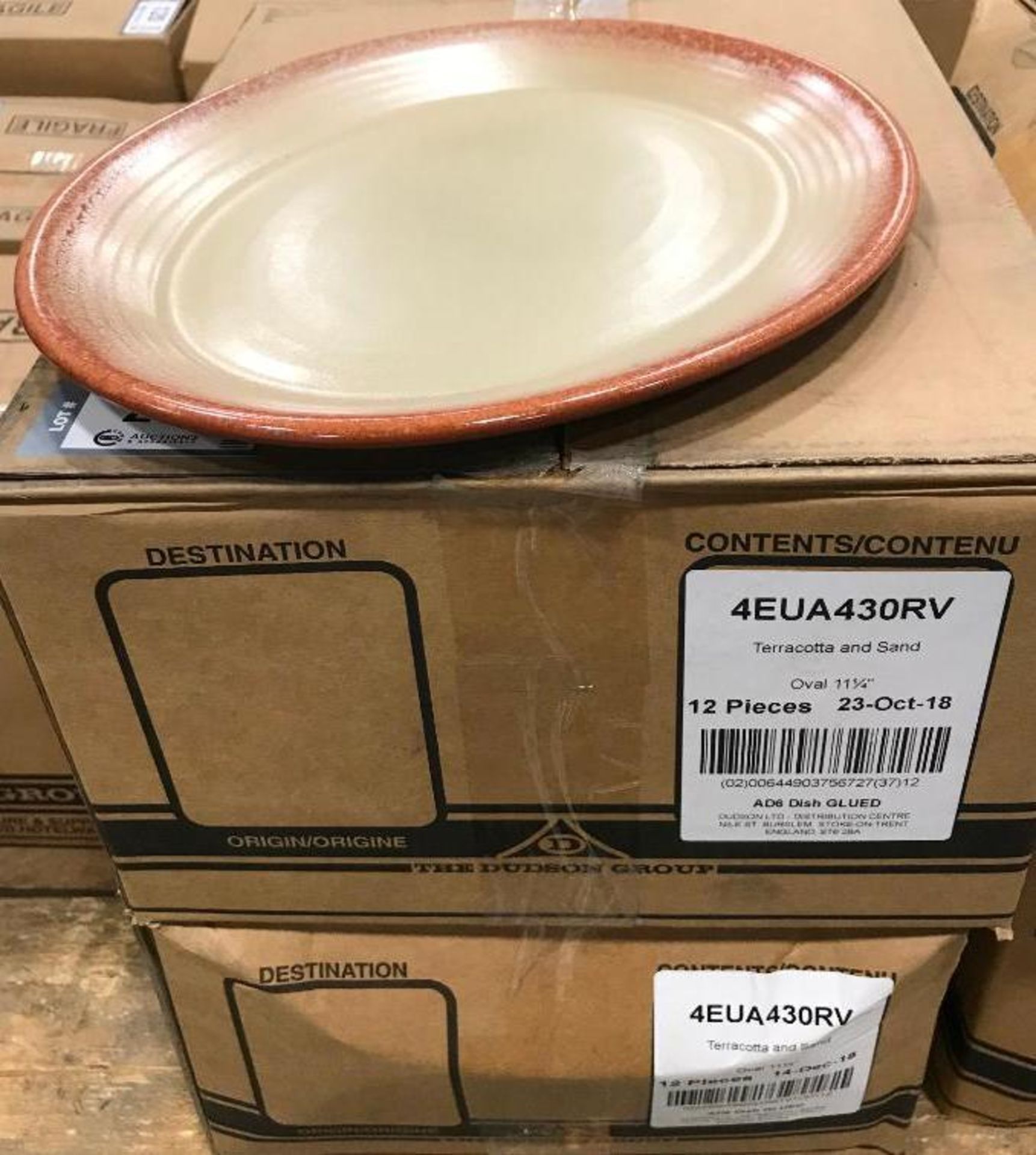2 CASES OF DUDSON TERRACOTTA & SAND 11 1/4" OVAL PLATE - 12/CASE, MADE IN ENGLAND - Image 5 of 5