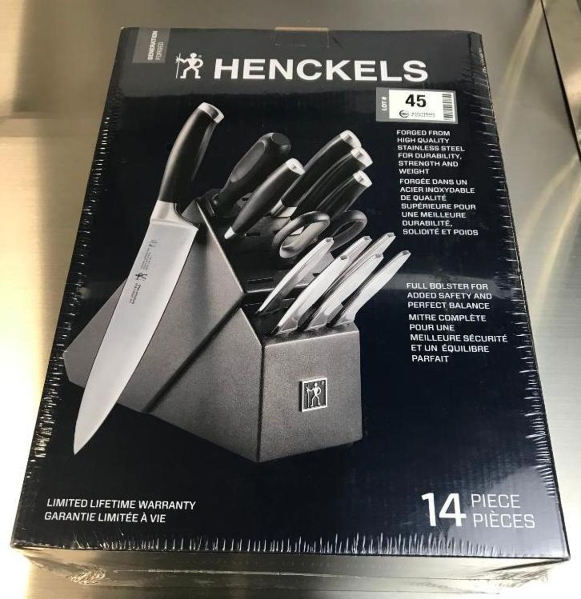 14 PIECE HENCKELS FORGED GENERATION KNIFE BLOCK SET - Image 3 of 5