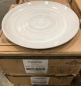 2 CASES OF DUDSON RIPPLE GREY PLATE 10.5" - 12/CASE, MADE IN ENGLAND