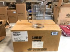 CASE OF 6 CAMBRO P60CW135 CAMWEAR 60 OZ. CLEAR PLASTIC PITCHER