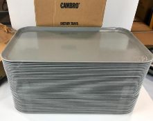 CAMBRO 1220D107 12" x 20" PEARL GRAY DIETARY TRAY - LOT OF 36