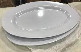 OP-630-W SONOMA 30" X 20 1/4" WHITE OVAL PLATTER - LOT OF 2