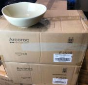 2 CASES OF CANYON RIDGE SAND 8 1/4" BOWL - 12/CASE, ARCOROC - NEW