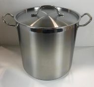 20QT HEAVY DUTY STAINLESS STOCK POT INDUCTION CAPABLE, JR 47202 - NEW