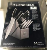 14 PIECE HENCKELS FORGED GENERATION KNIFE BLOCK SET